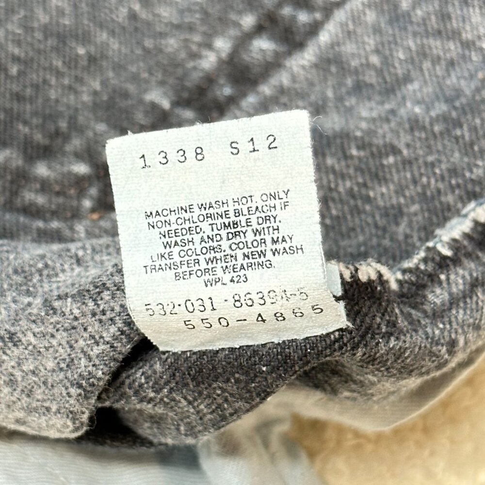 Levis 550 Mens Dark Wash Loose Fit Straight Size 36/32 Y2K Dad Jeans Work Pants - Picture 3 of 15